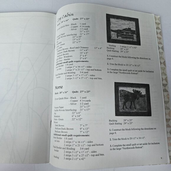 Northwoods Retreat Quilt Pattern Book By Brenda Henning Bear Paw Productions 200 - Picture 11 of 14